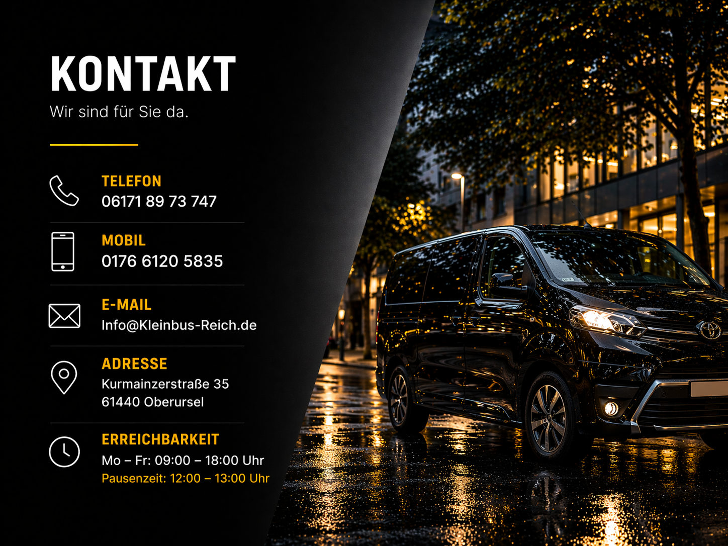 Kontakt Kleinbus Reich